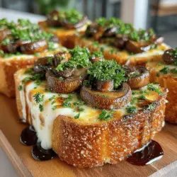 In the world of quick and satisfying meals, few dishes can rival the delight of a warm, cheesy toast melt. The Heavenly Savory Mushroom & Brie Toast Melts embody this experience, offering a perfect blend of flavors and textures that can elevate any casual meal into a gourmet affair. This recipe is not only simple to prepare but also makes for an elegant appetizer or a hearty snack, appealing to both casual diners and gourmet food enthusiasts alike. With its rich combination of earthy mushrooms and creamy brie, this toast melt is destined to become a favorite in your culinary repertoire.