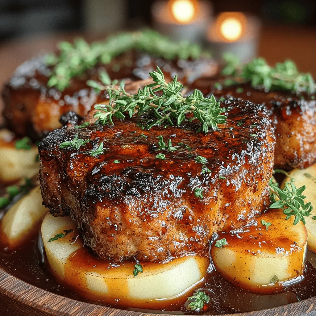 Garnishes not only enhance the visual appeal of a dish but also add an extra layer of flavor and texture. For the Slow Cooked Maple Apple Pork Chops, consider garnishing with fresh herbs like parsley or thyme. A sprinkle of crushed walnuts or pecans can introduce a delightful crunch that complements the tender pork and the sweetness of the apples. Additionally, a drizzle of balsamic glaze can provide a beautiful contrast and a tangy bite that balances the dish beautifully.