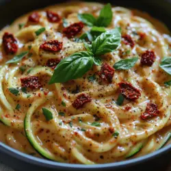 Creamy Sun-Dried Tomato Zoodles