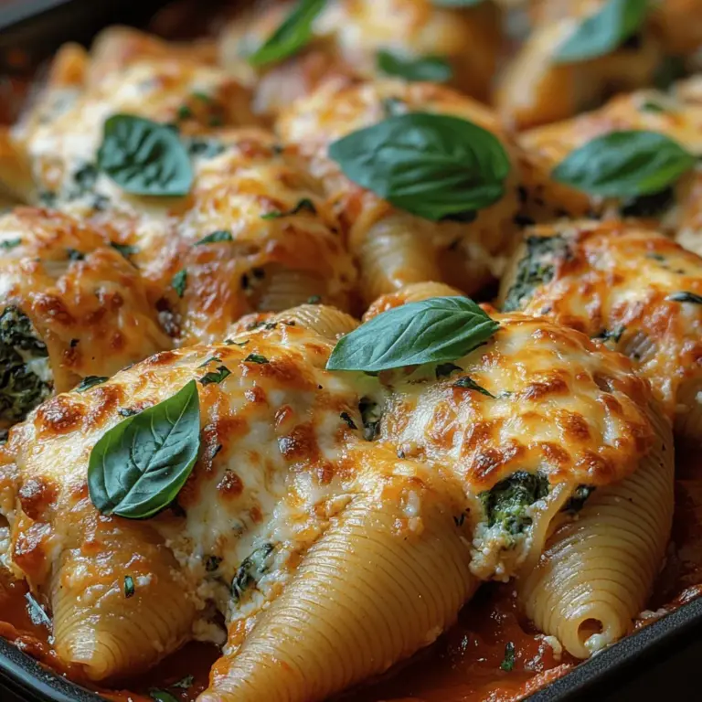 Stuffed pasta dishes have carved a cherished place in the culinary landscape, captivating diners with their hearty flavors and comforting textures. Among the many variations, Cheesy Spinach Stuffed Shells stand out as a particularly delightful option, combining the rich creaminess of cheese with the wholesome goodness of spinach. This dish not only satisfies the taste buds but also serves as a nutritious meal option, making it perfect for families, gatherings, or meal prep.