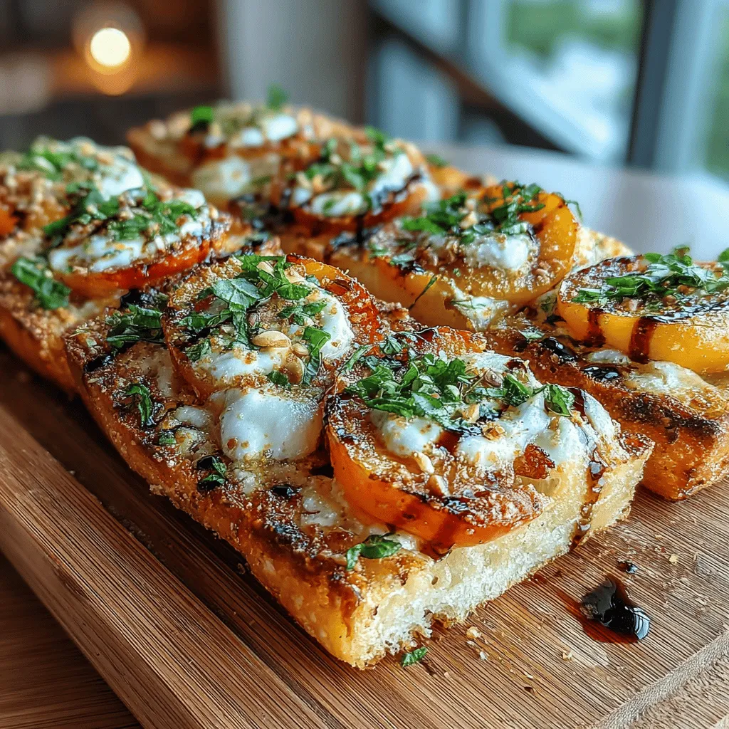 The Easy Peach Basil Flatbread is a delightful dish that perfectly encapsulates the essence of summer dining. This recipe marries sweet, juicy peaches with the herbaceous notes of fresh basil, creating a harmonious blend of flavors that are both refreshing and satisfying. Ideal for those warm evenings when you want something light yet indulgent, this flatbread is not just a meal; it’s an experience that celebrates the beauty of seasonal produce.