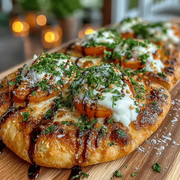 The Easy Peach Basil Flatbread is a delightful dish that perfectly encapsulates the essence of summer dining. This recipe marries sweet, juicy peaches with the herbaceous notes of fresh basil, creating a harmonious blend of flavors that are both refreshing and satisfying. Ideal for those warm evenings when you want something light yet indulgent, this flatbread is not just a meal; it’s an experience that celebrates the beauty of seasonal produce.
