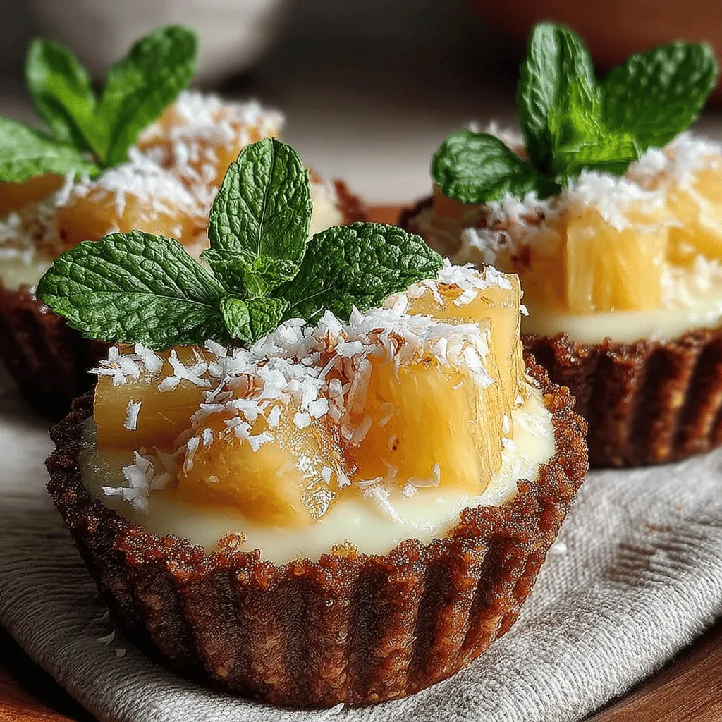 When your Tropical Bliss Frozen Pineapple Coconut Cups have reached the perfect consistency, you’ll know it’s time to serve them. Look for a firm yet slightly soft texture, which indicates that they are frozen enough to hold their shape while still being easy to scoop. If you can gently press the top with a spoon and it leaves a slight indentation, your cups are ready! Additionally, the vibrant yellow color of the pineapple mixture should be bright and inviting, hinting at the delicious tropical flavors waiting to be savored.