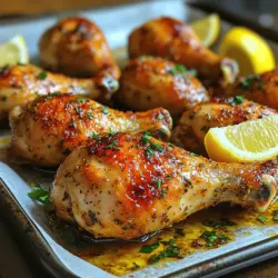 Lemon Herb Roasted Chicken Drumsticks