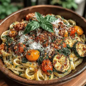 Fresh tomatoes are a star ingredient in this Creamy Zucchini & Tomato Pasta, enriching the dish with vibrant flavor and bright color. To ensure that the tomatoes maintain their texture and taste, follow these best practices: