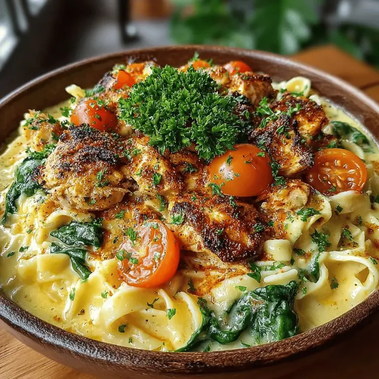 If you’re in search of a dish that beautifully combines creamy, cheesy goodness with a tantalizing kick, look no further than Spicy Cajun Chicken Alfredo Delight. This exquisite recipe not only tantalizes the taste buds but also delivers a satisfying meal that can be prepared in just 25 minutes. Whether it's a weeknight dinner or a cozy gathering with family and friends, this dish promises a delightful culinary experience that celebrates the rich flavors of Cajun cuisine.