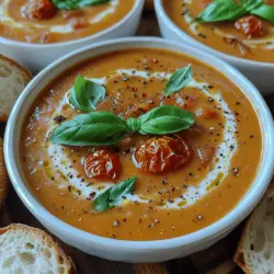 Heavenly Creamy Roasted Tomato Bisque