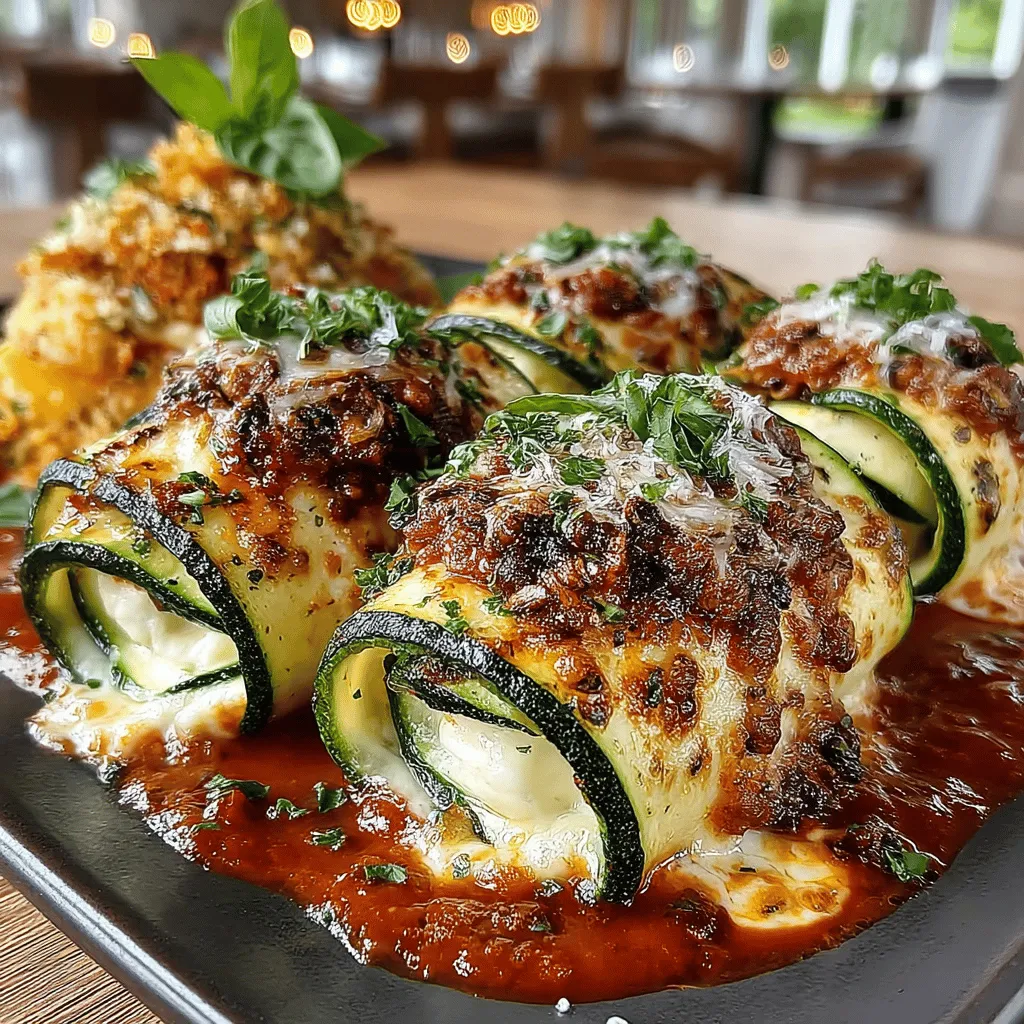 Zucchini Lasagna Rolls represent a delightful and health-conscious adaptation of the classic Italian dish, lasagna. By replacing traditional pasta sheets with thinly sliced zucchini, this recipe offers a fresh and vibrant alternative that retains all the beloved flavors of the original without the heaviness. Zucchini, a versatile vegetable, not only adds a wonderful texture but also enhances the dish's nutritional profile, making it an excellent choice for those looking to increase their vegetable intake or adhere to a gluten-free lifestyle.