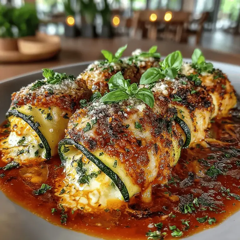 Zucchini Lasagna Rolls represent a delightful and health-conscious adaptation of the classic Italian dish, lasagna. By replacing traditional pasta sheets with thinly sliced zucchini, this recipe offers a fresh and vibrant alternative that retains all the beloved flavors of the original without the heaviness. Zucchini, a versatile vegetable, not only adds a wonderful texture but also enhances the dish's nutritional profile, making it an excellent choice for those looking to increase their vegetable intake or adhere to a gluten-free lifestyle.