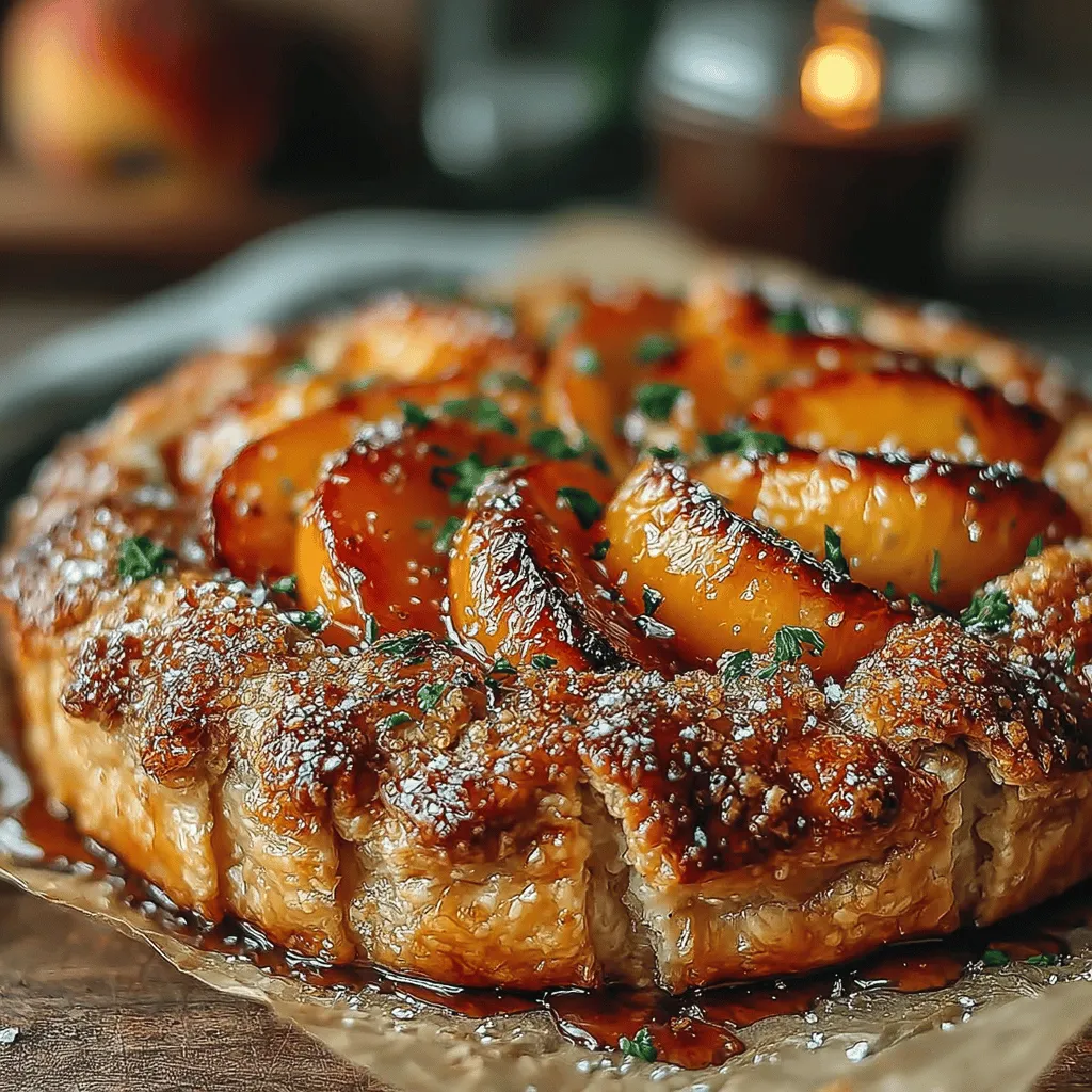 Once your dough has chilled sufficiently in the refrigerator, it's time to roll it out and prepare for your Juicy Summer Peach Galette. Begin by lightly flouring your work surface to prevent sticking. Take the chilled dough and place it in the center of your floured surface. Using a rolling pin, gently flatten the dough into a disc shape.