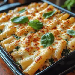 Creamy Spinach Ricotta Pasta Bake