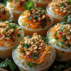 Crunchy Thai Noodle Salad Cups are a vibrant and refreshing culinary creation that perfectly encapsulates the essence of Thai cuisine. This dish, with its delightful medley of textures and flavors, is not just a feast for the taste buds but also a visual treat, making it an ideal choice for gatherings, potlucks, or a light meal at home. The combination of crisp vegetables, tender noodles, and a zesty dressing allows for a delightful balance that appeals to both the palate and the eye.