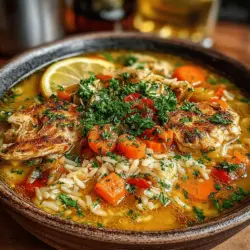 Zesty Lemon Chicken and Rice Soup