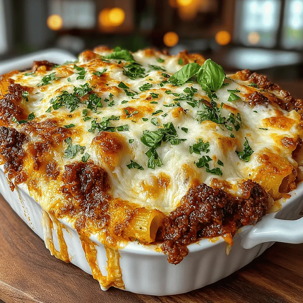 Baked ziti is a quintessential comfort food that warms the heart and soul. This Italian-American classic has found its way into homes across the globe, becoming a staple for family gatherings, potlucks, and weeknight dinners alike. Its appeal lies in its delightful combination of flavors, textures, and the nostalgia it evokes. Who can resist a hearty dish filled with ziti pasta, rich tomato sauce, and an abundance of melted cheese? The Cheesy Baked Ziti Delight recipe takes this beloved dish to the next level, offering an easy-to-follow solution for anyone looking to whip up a satisfying meal that pleases both kids and adults.