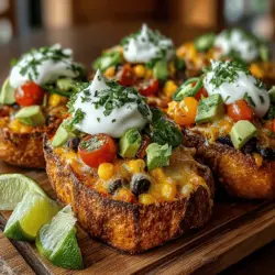 Nachos are a beloved snack food that has transcended borders, becoming synonymous with sports events, movie nights, and casual gatherings. Their crunchy texture, combined with an array of toppings, make nachos a versatile dish that pleases any palate. However, while traditional nachos can often be laden with unhealthy ingredients, there’s a healthier twist that’s gaining popularity: Loaded Nacho Sweet Potato Skins. This innovative recipe swaps out the standard tortilla chips for nutrient-rich sweet potatoes, offering a guilt-free alternative that doesn’t skimp on flavor.