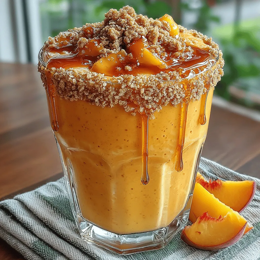 Indulging in the vibrant flavors of summer can be as simple as blending a few fresh ingredients into a delightful smoothie. The Peachy Paradise Cobbler Smoothie encapsulates the juicy sweetness of ripe peaches combined with the creamy texture of yogurt and the heartiness of oats. This recipe not only offers a refreshing drink but also packs a nutritional punch, making it an ideal choice for breakfast or a mid-afternoon snack.