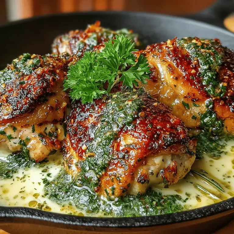 Creamy Garlic Herb Chicken Thighs is a dish that embodies the essence of comfort food, combining rich flavors and a satisfying texture that makes it a family favorite. This recipe elevates humble chicken thighs into a luscious meal that is perfect for cozy dinners or entertaining guests. The aromatic blend of garlic and fresh herbs envelops tender chicken, creating a dish that is as appealing to the eyes as it is to the palate.