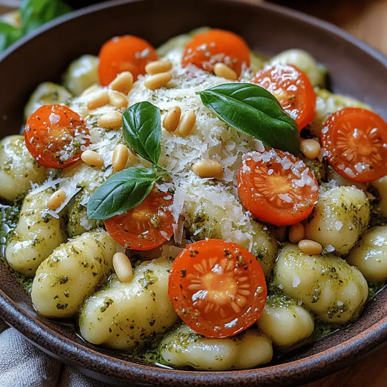 Creamy Basil Pesto Gnocchi is a delightful dish that brings together the comforting texture of gnocchi and the vibrant flavors of fresh basil pesto. This dish is perfect for those cozy evenings when you crave something indulgent yet easy to prepare. With its creamy sauce coating the tender dumplings, this recipe exemplifies Italian comfort food at its finest. Whether you’re serving it for a weeknight dinner or a special gathering, Creamy Basil Pesto Gnocchi is sure to impress.