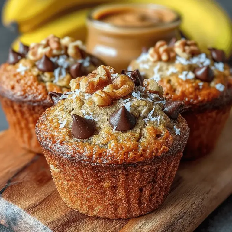 Peanut Butter Banana Oat Muffins are a delightful combination of flavors and textures that cater to both your taste buds and your health-conscious mindset. With the rich creaminess of peanut butter, the natural sweetness of ripe bananas, and the hearty chew of rolled oats, these muffins are much more than just a delicious treat; they are a wholesome option perfect for breakfast or as a convenient snack throughout the day.