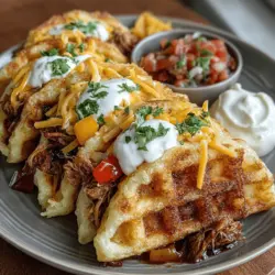 Sizzling Mini Chicken Fajita Waffle Wraps