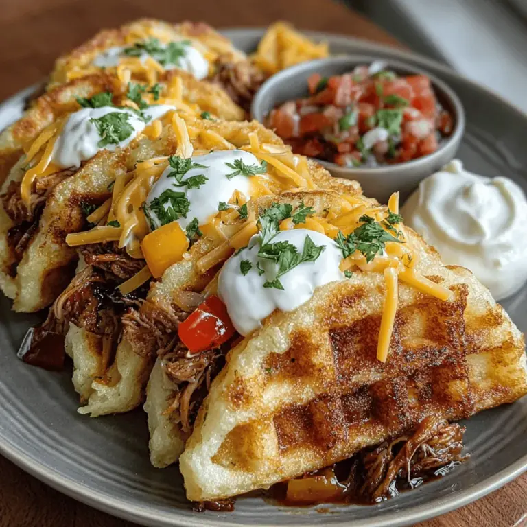 Fusion cuisine is a culinary adventure that marries traditional flavors with innovative twists, resulting in dishes that excite the palate and spark creativity in the kitchen. One such delightful fusion creation is the Sizzling Mini Chicken Fajita Waffle Wraps. This dish takes the beloved elements of classic chicken fajitas—seasoned chicken, vibrant vegetables, and zesty spices—and wraps them in crispy waffles, offering a fun and easy-to-make meal that’s perfect for any occasion. Whether you're hosting a casual gathering with friends or preparing a quick weeknight dinner for the family, these mini wraps are certain to impress diners of all ages.