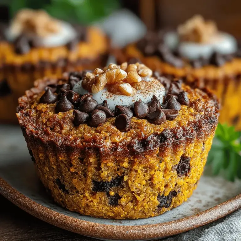 In the realm of wholesome breakfast options, few recipes can match the ease and appeal of Pumpkin Banana Baked Oatmeal Cups. This delightful dish beautifully marries the warm, comforting flavors of pumpkin and banana, creating a satisfying start to your day. With their portable nature, these baked oatmeal cups are not only convenient for those hectic mornings but also provide a nutrient-dense meal that keeps you energized throughout the day.