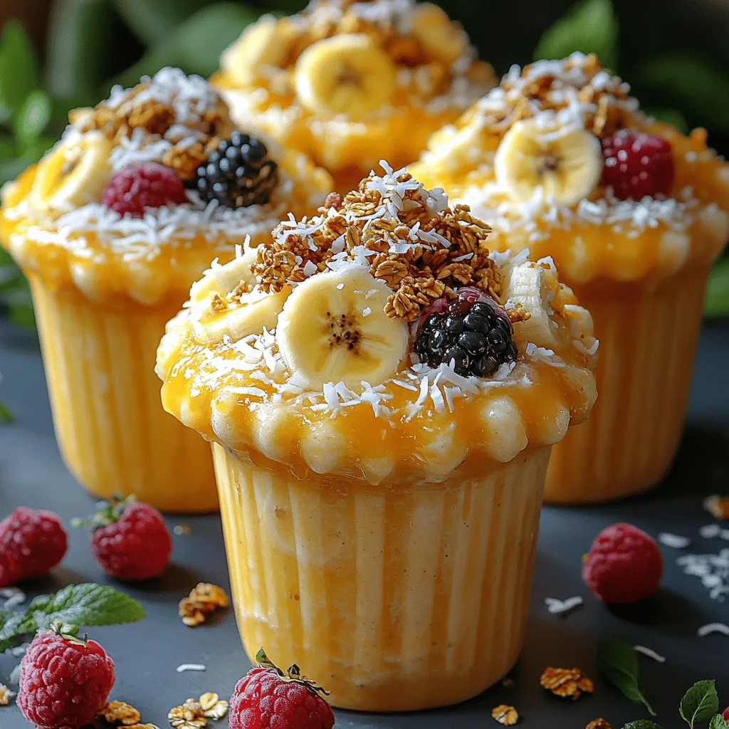 In the fast-paced world we live in, finding convenient and healthy snack or breakfast options can often feel like a challenge. Enter smoothie cups—an innovative solution that combines nutrition, convenience, and deliciousness in a single serving. One delightful recipe to consider is the Tropical Bliss Smoothie Cups, which not only promise a burst of tropical flavors but also offer a refreshing escape from the mundane. With the natural sweetness of ripe bananas and the vibrant zest of pineapple, all blended together with creamy coconut milk, this recipe is bound to become a staple for those seeking a nutritious yet indulgent treat.