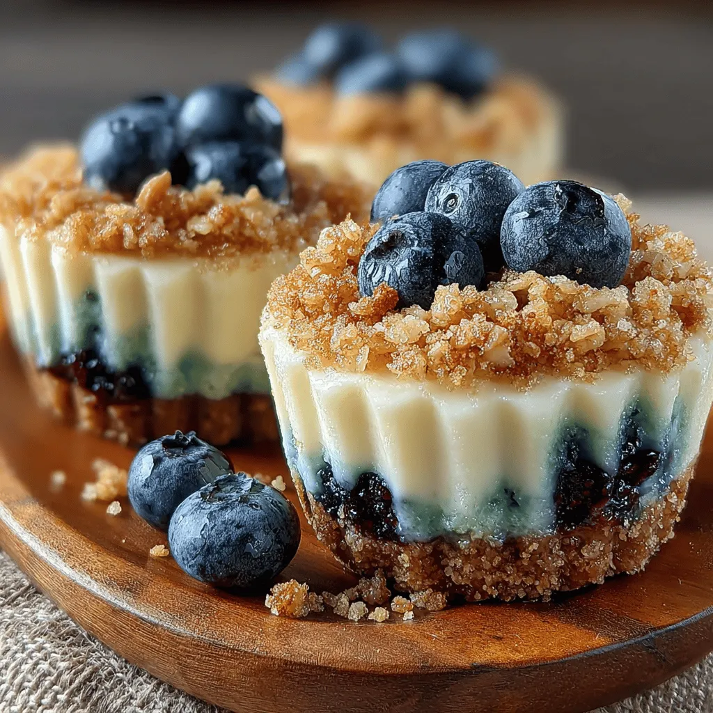 <strong>Fresh or Frozen Blueberries</strong> Blueberries are the main attraction in this recipe, and whether you choose fresh or frozen, both options provide excellent nutritional benefits. Fresh blueberries are bursting with flavor and have a crisp texture, making them a delightful addition when in season. They are an excellent source of vitamin C, vitamin K, and manganese, as well as powerful antioxidants that support overall health. On the other hand, frozen blueberries are just as nutritious and often picked at peak ripeness, making them a convenient choice year-round. Their slightly softer texture when thawed also works well in recipes like this, where they are blended into a mixture.” /></p>
</p>
<h2>Assembling the Bites</h2>
</p>
<p>To create your Frozen Blueberry Yogurt Pie Bites, start by preparing your mini muffin molds. Ensure they are clean and dry before filling. Using a spoon or a small spatula, carefully layer the yogurt mixture into each mold, filling them about three-quarters full. This method allows for proper expansion during freezing while still leaving enough space for any garnishes that you may want to add.</p>
</p>
<p>The layering is crucial to the overall texture and presentation of your bites. Start with a layer of the blueberry yogurt mixture at the bottom, followed by a thin layer of granola for added crunch. Then, fill the mold with more yogurt, ensuring that the granola is well-distributed throughout the bites. This not only adds a delightful crunch but also enhances the flavor profile, balancing the creaminess of the yogurt with the nutty, sweet notes of the granola. Finish each bite with a sprinkle of granola on top for a beautiful presentation.</p>
</p>
<p>Once you have filled all the molds, gently tap the tray on the counter to remove any air bubbles and ensure an even distribution of ingredients. This step is vital for achieving a smooth texture in your yogurt bites.</p>
</p>
<h2>Freezing Process</h2>
</p>
<p>After assembling your yogurt pie bites, it’s time to freeze them. Place the filled mini muffin tray into the freezer and allow the bites to freeze completely, which typically takes about 4-6 hours. This freezing time is essential for achieving the right texture; if they are not frozen long enough, the bites may end up too soft and difficult to remove from the molds.</p>
</p>
<p>Once fully frozen, you can pop the bites out of the molds by gently twisting or pressing from the bottom. If you encounter difficulty, run warm water over the outside of the mold for a few seconds to help loosen them. Store the frozen bites in an airtight container or zip-top bag, separating layers with parchment paper to prevent sticking. These bites can be stored in the freezer for up to three months, making them a convenient treat to have on hand.</p>
</p>
<h2>Nutritional Benefits of Frozen Blueberry Yogurt Pie Bites</h2>
</p>
<p>Frozen Blueberry Yogurt Pie Bites are not just a delicious dessert; they are also packed with nutritional benefits. Blueberries are known for their high antioxidant content, which plays a vital role in combating oxidative stress in the body. These tiny berries are also linked to heart health, as they help lower blood pressure and improve cholesterol levels. A serving of blueberries can provide you with essential vitamins, including vitamin C, vitamin K, and various B vitamins.</p>
</p>
<p>Greek yogurt, another key ingredient in this recipe, is a powerhouse of nutrition. It is rich in protein, which is essential for muscle repair and growth, making these bites an excellent post-workout snack. Additionally, Greek yogurt contains probiotics that promote gut health, aiding in digestion and boosting your immune system. Its creamy texture contributes to the satisfying mouthfeel of the bites, making them a guilt-free indulgence.</p>
</p>
<p>The combination of blueberries and Greek yogurt not only creates a delightful balance of flavors but also provides a satisfying treat without excessive calories. Each bite offers a delightful mix of sweetness and tartness, making them perfect for those looking to indulge without overindulging.</p>
</p>
<h2>Creative Variations on the Recipe</h2>
</p>
<p>While the classic Frozen Blueberry Yogurt Pie Bites are undeniably delicious, there are plenty of creative variations to explore. For those who prefer a different flavor profile, consider swapping blueberries for strawberries or raspberries. These alternatives offer a unique twist while maintaining the freshness and nutritional benefits of fruit.</p>
</p>
<p>Another option is to experiment with flavored yogurt. Instead of plain Greek yogurt, try using vanilla, coconut, or even lemon-flavored yogurt to add an extra layer of taste. Additionally, you can mix in nuts or seeds, such as almonds, walnuts, or chia seeds, for added nutrition and crunch. This not only enhances the texture of the bites but also boosts their health benefits.</p>
</p>
<p>You could also consider adding a swirl of fruit puree or a drizzle of honey on top before freezing for an extra touch of sweetness. This creative approach allows you to customize each bite, catering to your personal taste and dietary preferences.</p>
</p>
<h2>Serving Suggestions and Storage Tips</h2>
</p>
<p>Frozen Blueberry Yogurt Pie Bites are incredibly versatile and can be enjoyed in various ways. For gatherings, consider presenting them on a decorative platter, garnished with fresh blueberries and mint leaves for an appealing touch. They make a fantastic dessert option for summer parties or a refreshing snack for kids after school.</p>
</p>
<p>For storage, ensure that the yogurt pie bites are kept in an airtight container in the freezer. This will help maintain their texture and prevent freezer burn. If stored properly, these bites can last for up to three months. When you’re ready to enjoy them, simply take out the desired number of bites and let them sit at room temperature for a few minutes before serving. This will make them slightly softer and easier to bite into.</p>
</p>
<p>Their versatility also extends to occasions beyond dessert; they can serve as a nutritious snack or a refreshing post-workout treat. The combination of protein from the yogurt and fiber from the fruit and granola makes them filling and satisfying, making them a perfect choice for any time of day.</p>
</p>
<h2>Conclusion</h2>
</p>
<p>Frozen Blueberry Yogurt Pie Bites are a delightful and healthy dessert option that is simple to prepare and bursting with flavor. With their creamy texture, fruity sweetness, and satisfying crunch, they are sure to become a favorite in your household. The ease of preparation, coupled with the health benefits of blueberries and Greek yogurt, makes these bites a superior choice compared to store-bought desserts.</p>
</p>
<p>By making these yogurt pie bites at home, you can customize the ingredients to suit your taste and dietary needs, ensuring a delicious treat that everyone can enjoy. So why not give this recipe a try? Enjoy the delightful combination of flavors and textures that these Frozen Blueberry Yogurt Pie Bites offer, and experience the satisfaction of creating a healthy dessert that feels indulgent.</p>
</div>