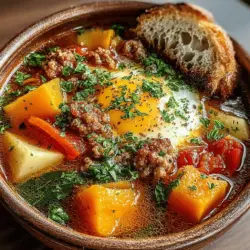 Cozy Crockpot Butternut Squash and Turkey Soup