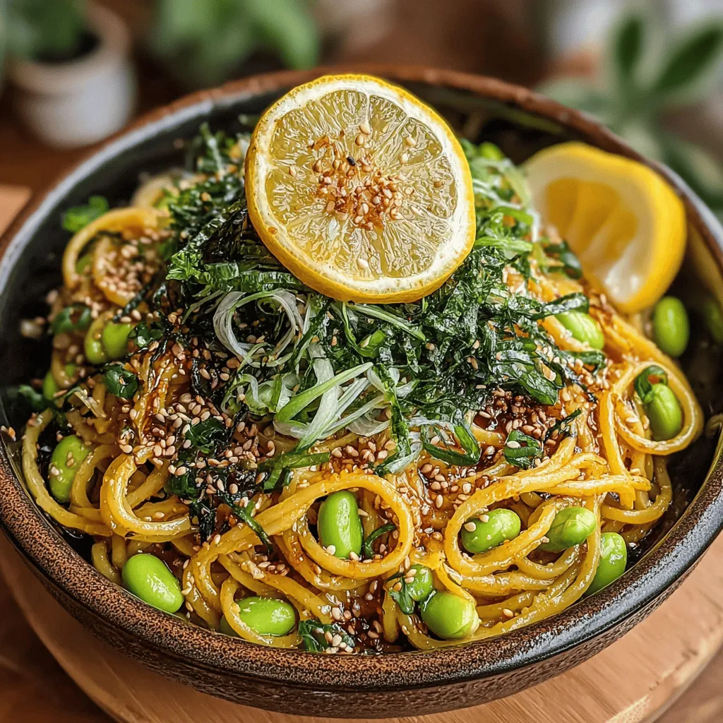 When it comes to serving your Zesty Lemon Garlic Edamame Noodle Bowls, presentation is key to creating an inviting and appetizing meal. Start by choosing a shallow bowl or a wide plate to allow the vibrant colors of the ingredients to shine through. Here are some ideas to elevate your dish: