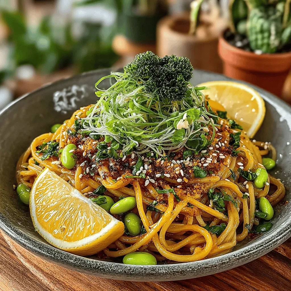 When it comes to serving your Zesty Lemon Garlic Edamame Noodle Bowls, presentation is key to creating an inviting and appetizing meal. Start by choosing a shallow bowl or a wide plate to allow the vibrant colors of the ingredients to shine through. Here are some ideas to elevate your dish: