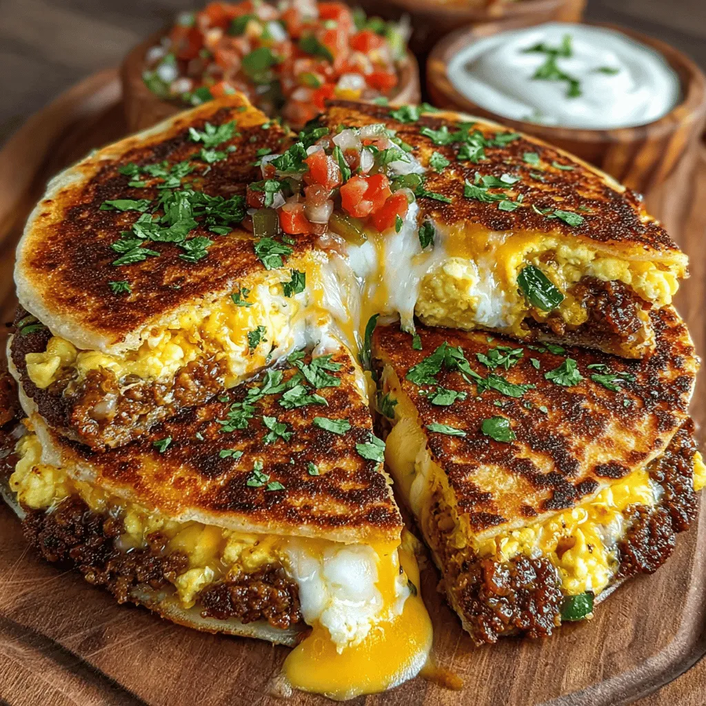 The Spicy Green Chili Breakfast Quesadilla is a vibrant and flavorful way to kickstart your day. This dish marries the heat of green chilies with the savory goodness of chorizo, creating a breakfast option that is both satisfying and energizing. Quesadillas have long held a beloved spot in the hearts of many, thanks to their versatility and ease of preparation. Whether you're rushing out the door or enjoying a leisurely weekend brunch, this recipe fits seamlessly into any morning routine. The combination of ingredients not only delights the taste buds but also provides a wholesome start to your day.