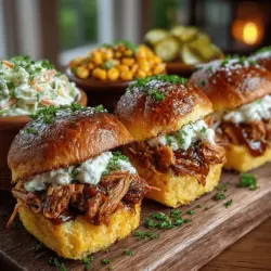 Mini BBQ Chicken Corn Muffin Sliders