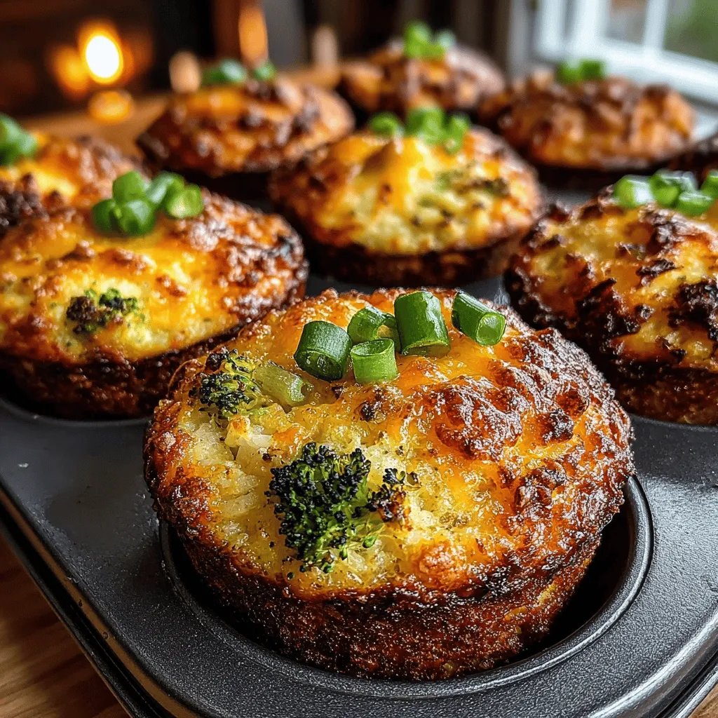 <strong>Brown Rice: A Whole Grain Hero</strong>” /></p>
</p>
<h2>Explanation of Why Uniform Mixing is Crucial for Texture</h2>
</p>
<p>Achieving the perfect texture in your Cheesy Broccoli Rice Muffin Tins hinges on uniform mixing. When ingredients are evenly distributed, every bite delivers the intended flavor and texture, ensuring that the muffins rise uniformly and maintain a pleasing consistency. An uneven mixture can lead to clumps of ingredients, resulting in muffins that are inconsistent in taste and texture. Therefore, careful mixing is essential to create a harmonious blend of flavors, ensuring that the broccoli, rice, and cheese are well integrated into each muffin.</p>
</p>
<h2>Whisking the Wet Ingredients</h2>
</p>
<p>The next step in our recipe involves whisking the wet ingredients. This step is critical, particularly for incorporating air into the eggs, which contributes to the muffins’ fluffiness. Begin by cracking the eggs into a large mixing bowl. Use a whisk to beat the eggs vigorously until they are frothy and well combined. The goal here is to introduce air into the eggs, which will help the muffins rise and become light and airy during baking.</p>
</p>
<p>In addition to the eggs, add in the milk and any melted butter or oil you may be using. Continue whisking until the mixture is smooth and uniform. This incorporation of air is what gives the muffins their desired texture, preventing them from becoming dense or rubbery.</p>
</p>
<h2>Combining Mixtures for Perfect Muffins</h2>
</p>
<p>Once your wet ingredients are whisked to perfection, it’s time to combine them with the dry ingredients. Pour the wet mixture into the bowl containing your dry ingredients—this includes the cooked rice, shredded broccoli, cheese, and any seasonings. Using a spatula or wooden spoon, gently fold the mixture together. It’s important to mix just until combined; overmixing can activate the gluten in the flour (if used), leading to tough muffins.</p>
</p>
<h3>Tips for Ensuring Even Distribution of Ingredients</h3>
</p>
<p>To ensure an even distribution of ingredients, take care to scrape the bottom and sides of the bowl as you fold. This will help incorporate any ingredients that may have settled. Additionally, consider dividing the mixture into smaller portions before combining, especially if you are making a large batch. This technique helps prevent uneven mixing and guarantees that each muffin receives a balanced amount of broccoli, rice, and cheese.</p>
</p>
<h2>Filling the Muffin Tins</h2>
</p>
<p>Now that your mixture is well combined, it’s time to fill the muffin tins. Grease the tins generously with cooking spray or line them with muffin liners for easy removal. Using a large spoon or a cookie scoop, fill each muffin cup to about three-quarters full. This level is ideal as it allows the muffins to rise without overflowing.</p>
</p>
<h3>Techniques for Achieving the Perfect Fill Level and Ensuring Muffins Hold Shape</h3>
</p>
<p>To help your muffins hold their shape as they bake, gently press the mixture down in each cup after filling. This helps to compact the ingredients slightly, which can enhance stability. It also ensures that there are no air pockets within the muffins, leading to a more cohesive final product. If desired, sprinkle a little extra cheese on top of each muffin for an appealing golden crust.</p>
</p>
<h2>Baking Process</h2>
</p>
<p>With your muffin tins filled, it’s time to bake. Preheat your oven to 375°F (190°C) for optimal results. The baking process is crucial for achieving the right texture and flavor. Bake the muffins for 20-25 minutes or until they are golden brown on top and a toothpick inserted into the center comes out clean.</p>
</p>
<h3>Importance of Temperature and Timing for Achieving the Right Texture</h3>
</p>
<p>Maintaining the correct temperature is essential; too high a temperature can cause the muffins to brown too quickly on the outside while remaining undercooked inside. Conversely, too low a temperature may lead to dense muffins that fail to rise properly. Keep an eye on the muffins during the last few minutes of baking to ensure they don’t overcook.</p>
</p>
<h3>How to Check for Doneness Effectively</h3>
</p>
<p>To check for doneness, insert a toothpick into the center of a muffin. If it comes out clean or with just a few crumbs, the muffins are ready to be removed from the oven. If the toothpick comes out with wet batter, give them a few more minutes and check again.</p>
</p>
<h2>Serving Suggestions for Cheesy Broccoli Rice Muffin Tins</h2>
</p>
<p>Once your Cheesy Broccoli Rice Muffin Tins are baked to perfection, it’s time to serve them! Presentation can elevate your meal, so consider garnishing your muffins with finely chopped green onions. This not only adds a pop of color but also enhances the flavor profile of the muffins.</p>
</p>
<h3>Ideas for Complementary Side Dishes or Sauces</h3>
</p>
<p>These muffins pair wonderfully with a variety of side dishes. Consider serving them with a fresh salad, roasted vegetables, or a light soup for a complete meal. For those who enjoy dipping sauces, a tangy yogurt sauce or a spicy salsa can complement the cheesy flavor beautifully.</p>
</p>
<h3>Recommendations for Serving These Muffins as Part of a Broader Meal</h3>
</p>
<p>These muffins are versatile enough to serve as a side dish for lunch or dinner. They can also be enjoyed as a snack or vegetarian option at parties and gatherings. Their portable size makes them perfect for lunchboxes or picnics, ensuring that you can enjoy a healthy, homemade treat anywhere.</p>
</p>
<h2>Creative Variations and Customizations</h2>
</p>
<p>One of the best aspects of the Cheesy Broccoli Rice Muffin Tins recipe is its adaptability. Feel free to customize your muffins according to your preferences or what you have on hand.</p>
</p>
<h3>Discussing Potential Ingredient Swaps</h3>
</p>
<p>If you want to experiment, consider swapping out the broccoli for different vegetables such as spinach, kale, or roasted bell peppers. Different cheeses, such as feta or gouda, can add unique flavors and enhance the overall taste. For added spice, try incorporating chili flakes, paprika, or your favorite herbs.</p>
</p>
<h3>Suggestions for Adding Proteins</h3>
</p>
<p>For those looking to create a more filling meal, consider adding proteins such as cooked chicken, shrimp, or tofu. These additions can transform the muffins into a hearty dish, making them suitable for any time of day. Simply chop the protein into small pieces and mix them into the batter before filling the muffin tins.</p>
</p>
<h3>Options for Vegan Modifications</h3>
</p>
<p>If you are catering to a plant-based diet, there are several modifications you can make. Replace the eggs with flaxseed meal or chia seeds mixed with water to create a binding effect. Plant-based cheese alternatives can provide the cheesy flavor without the dairy, ensuring that everyone can enjoy these muffins.</p>
</p>
<h2>Storing and Reheating Muffins</h2>
</p>
<p>To ensure that your Cheesy Broccoli Rice Muffin Tins maintain their freshness, proper storage is key. After the muffins have cooled completely, place them in an airtight container. They can be stored in the refrigerator for up to five days or frozen for longer storage.</p>
</p>
<h3>Best Practices for Storing Leftovers to Maintain Freshness</h3>
</p>
<p>If you choose to freeze the muffins, wrap each one individually in plastic wrap before placing them in a freezer-safe bag. This method keeps them from sticking together and allows you to grab just what you need without defrosting the entire batch.</p>
</p>
<h3>Methods for Reheating to Retain Flavor and Texture</h3>
</p>
<p>When you’re ready to enjoy your leftovers, reheating is straightforward. For the best results, reheat them in the oven at 350°F (175°C) for about 10-15 minutes, or until warmed through. This method helps to restore their crispy exterior and fluffy interior. If you’re in a hurry, you can also reheat them in the microwave for 30-60 seconds, though they may lose some of their original texture.</p>
</p>
<h2>Conclusion</h2>
</p>
<p>In summary, Cheesy Broccoli Rice Muffin Tins are not only delicious but also incredibly versatile, making them a perfect addition to any meal. Packed with nutrients and customizable to suit various dietary preferences, these muffins provide a fun and healthy option for breakfast, lunch, or dinner.</p>
</p>
<p>I encourage you to try this recipe and experiment with your favorite ingredients, creating your own unique twist. Incorporating nutritious ingredients into everyday cooking doesn’t have to be a chore; with this easy recipe, you can enjoy a tasty treat that also supports a healthy lifestyle. Enjoy baking, and relish the delightful flavors of your homemade muffins!</p>
</div>