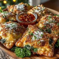 In recent years, air fryers have surged in popularity, transforming the way home cooks approach healthy meal preparation. These compact kitchen appliances offer a convenient solution for enjoying crispy, flavorful foods without the excessive oil typically associated with deep frying. Among the myriad of dishes that can be prepared in an air fryer, one standout recipe is Crispy Air Fryer Spinach Ricotta Wontons. This delightful appetizer serves as a delectable and healthier alternative to traditional fried options, making it a perfect choice for gatherings, parties, or a comforting snack at home.