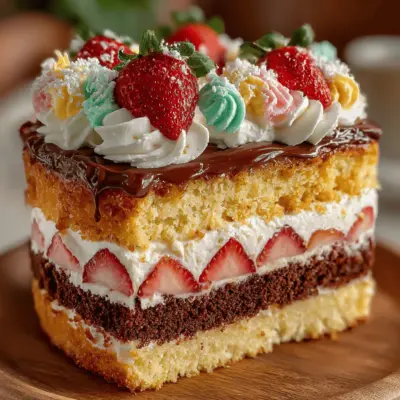 Lazy Sunday Neapolitan Cake