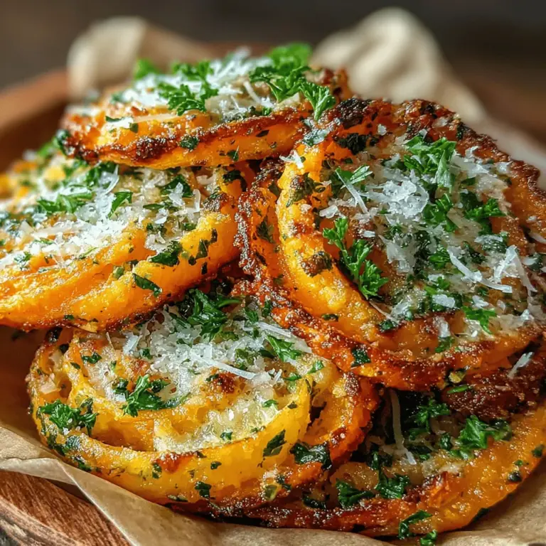 For those who enjoy a little heat, incorporating red pepper flakes into your Twisted Garlic Parmesan Sweet Potato Spirals can elevate the dish significantly. Just a pinch can add a delightful kick that complements the creamy garlic and cheesy flavors. When adding red pepper flakes, remember to start small; you can always add more if you prefer a spicier dish. This simple addition not only enhances flavor but also adds a pop of color to your presentation.