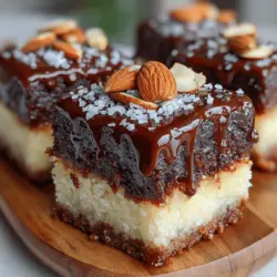 Creating the base for your Frozen Chocolate Almond Coconut Squares is a straightforward yet crucial step that sets the foundation for these delicious treats. Start by gathering your base ingredients: unsweetened shredded coconut, almond flour, maple syrup, and a pinch of salt.