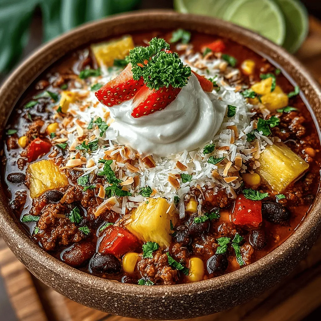 Embark on a culinary adventure with a unique twist on a classic dish in this Slow Cooker Fruit Pizza Chili recipe. Combining hearty ingredients with a touch of sweetness, this dish serves as a perfect comfort food for gatherings or a cozy night in. Imagine a warm bowl of chili, infused with fruity notes, offering a balance of savory and sweet flavors that is both comforting and innovative. This recipe is not just a meal; it's an experience that invites you to explore the delightful fusion of tastes. Discover how to make this flavorful chili that captivates the palate, making it an unforgettable meal for family and friends alike.