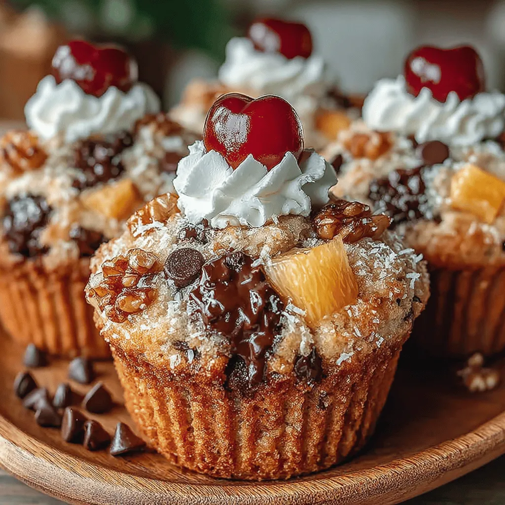 If you're searching for a delightful way to enjoy the classic flavors of a banana split, look no further than these Chocolate Chip Banana Split Muffins. This unique recipe combines the beloved ingredients of a banana split—ripe bananas, rich chocolate chips, and the vibrant tastes of pineapple and cherries—into a moist and fluffy muffin. Not only are these muffins a treat for the taste buds, but they also serve as a versatile snack or breakfast option that can be enjoyed any time of the day.