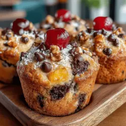 If you're searching for a delightful way to enjoy the classic flavors of a banana split, look no further than these Chocolate Chip Banana Split Muffins. This unique recipe combines the beloved ingredients of a banana split—ripe bananas, rich chocolate chips, and the vibrant tastes of pineapple and cherries—into a moist and fluffy muffin. Not only are these muffins a treat for the taste buds, but they also serve as a versatile snack or breakfast option that can be enjoyed any time of the day.