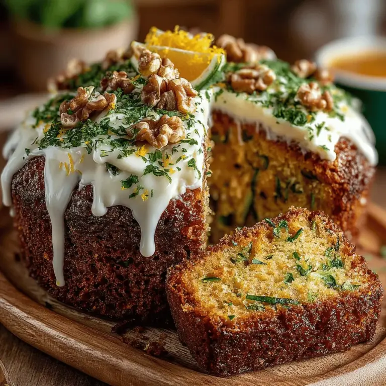 Zucchini has made its mark in the world of baking, transforming from a humble garden vegetable into the star ingredient of many delightful desserts. Its versatility and ability to enhance the moisture of baked goods have captivated home bakers and professional chefs alike. Among the myriad recipes that celebrate this green squash, the Luscious Lemon Zucchini Cake stands out for its unique blend of flavors, inviting texture, and the refreshing zest of lemon. This cake is not only a treat for the taste buds but also a beautiful addition to any occasion, whether it be a family gathering, a potluck, or a simple afternoon snack.