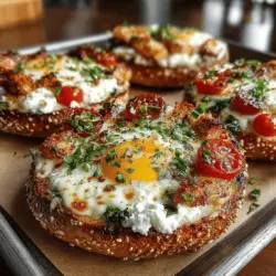 Explore the delightful world of breakfast with our Mini Egg & Cheese Bagel Pizzas. This easy and versatile recipe combines the rich flavors of scrambled eggs, gooey mozzarella cheese, and vibrant vegetables, all nestled atop warm, toasted mini bagels. Ideal for busy mornings or a fun brunch gathering, these bagel pizzas not only cater to your taste buds but also provide a nutritious kickstart to your day. With their satisfying textures and flavors, Mini Egg & Cheese Bagel Pizzas are sure to become a favorite in your breakfast rotation. Let’s dive into this delicious recipe that promises to satisfy your cravings while being simple enough for anyone to master.