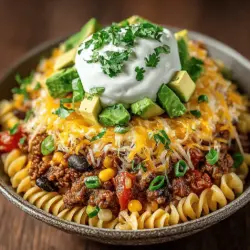 Back to School Taco Pasta Bowls