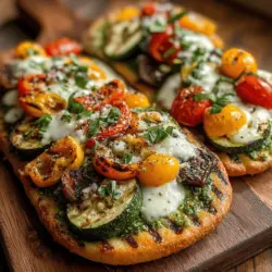 Grilled Veggie and Pesto Flatbread