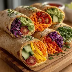 Rainbow Summer Veggie Wraps