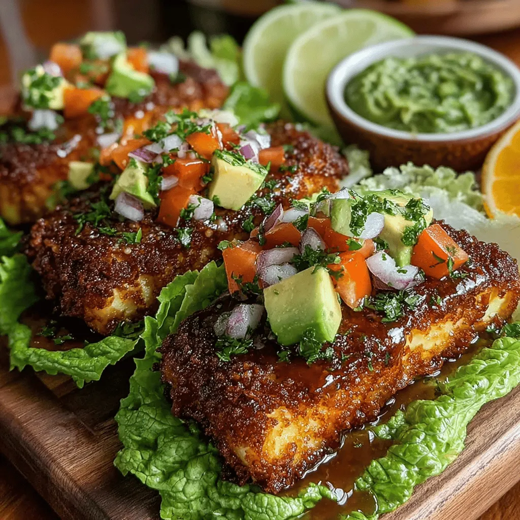 To elevate the flavor of your crispy halloumi taco lettuce wraps, marinating the halloumi is essential. Start by preparing a spice mix that enhances the natural saltiness and unique texture of the cheese. A great blend includes smoked paprika, ground cumin, garlic powder, and a pinch of cayenne for heat. Combine these spices in a bowl, then drizzle in a few tablespoons of high-quality olive oil. The oil not only helps the spices adhere to the halloumi but also ensures that the cheese crisps up beautifully when cooked.