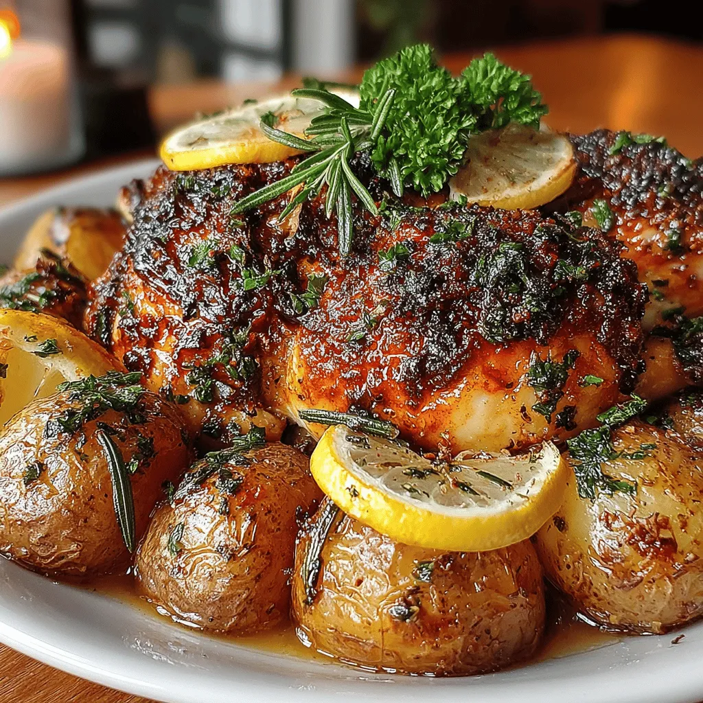 Savory Herb Roasted Chicken with Baby Potatoes is a classic dish that embodies comfort and warmth, making it a beloved favorite in households around the world. This recipe not only delights the palate but also fills the kitchen with tantalizing aromas, creating an inviting atmosphere for family and friends. The beauty of a roasted chicken lies in its simplicity; with minimal preparation, you can create a meal that is both impressive and satisfying.