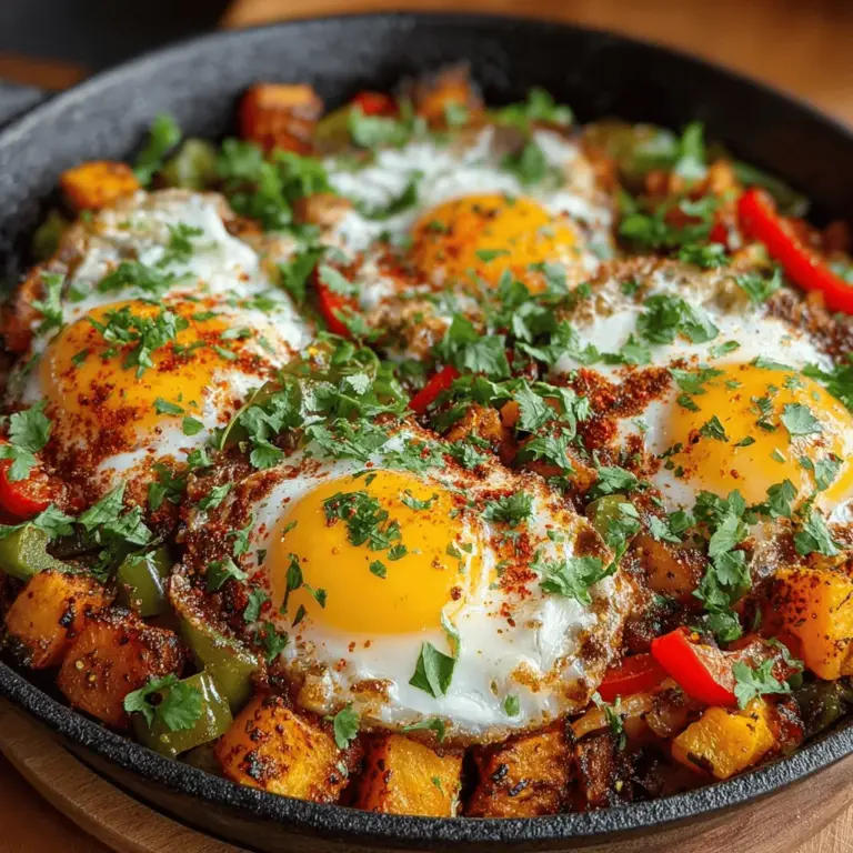 Sweet Potato Hatch Chili Hash is a vibrant and hearty dish that brings together the natural sweetness of sweet potatoes and the mild heat of Hatch green chilies, creating a satisfying meal suitable for any time of day. Whether you’re looking for a nourishing breakfast to kickstart your day, a delicious brunch option to share with friends, or a comforting dinner that packs a nutritional punch, this hash perfectly fits the bill. Its combination of textures and flavors makes it a standout dish that is both delicious and health-conscious.