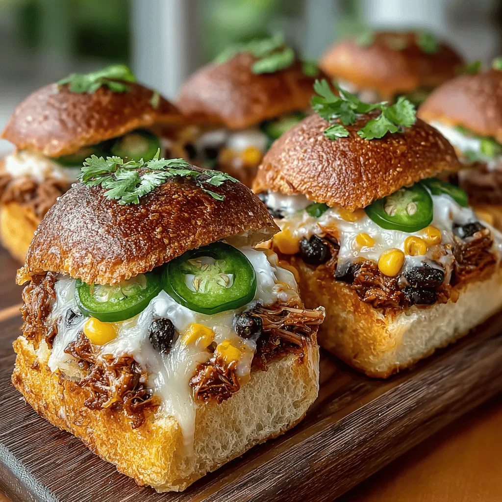 What makes Chili Chicken Delight Sliders stand out is their incredible blend of flavors and textures. Imagine juicy chicken breasts simmered to perfection with black beans, sweet corn, and diced tomatoes, all infused with a spicy chili seasoning. Each bite is a delightful mix of heat and savory goodness, making these sliders an instant hit among guests of all ages.